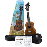 Luna Vintage Mahogany Concert Ukulele Pack with Tuner and Bag