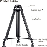 Sirui SH25 Aluminum Video Tripod with Fluid Head