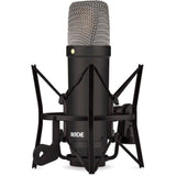 RODE NT1 Signature Series Large-Diaphragm Condenser Microphone (Black) Bundle with MS-5230F Tripod Microphone Stand with Fixed Boom