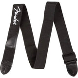 Fender Acoustic Guitar FA-125 Dreadnought Black Bundle with Fender Classic Celluloid Guitar Picks 12-Pack, Fender Logo Guitar Strap 2in Black with White Logo, Fender Flash Guitar Tuner