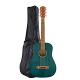 Fender FA-15 3/4 Scale Steel String Acoustic Guitar, with 2-Year Warranty, Blue, with Gig Bag