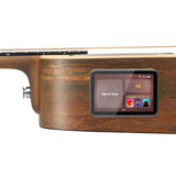 LAVA ME 4 Spruce 36" with Lite Bag Woodgrain Brown & Burlywood Bundle with Rok-It Tripod Guitar Stand, Kopul PREM Performance Series Right Angle Cable and Celluloid Guitar Picks Shape Medium 12-Pack