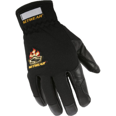Setwear Pro Leather Gloves (Small, Black)