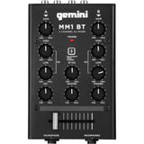 Gemini MM1BT 2-Channel Compact Mixer with Bluetooth Bundle with Pearstone 2 RCA Male to 2 RCA Male Audio Cable (3')