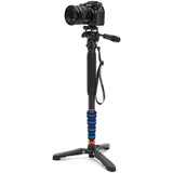 3 Legged Thing Taylor 2.0 Magnesium Monopod Super Kit with Video Head and DocZ2 Foot (Blue)