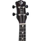 Luna Vintage Mahogany Soprano Ukulele, Black Satin