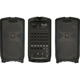 Fender 6943000000 Passport Event Series 2 Portable Powered PA System Bundle with Fender P-52S Microphone Kit, Black