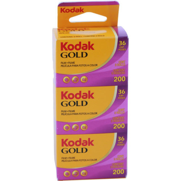 Kodak GOLD 200 Color Negative Film (35mm Roll Film, 36 Exposures, 3-Pack)