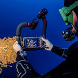 Sea Dragon Duo 6000F Color Boost Set for Underwater Photos and Video, Two Powerful 3000 Lumen Lights, Adjust Color Temperature and Brightness Control