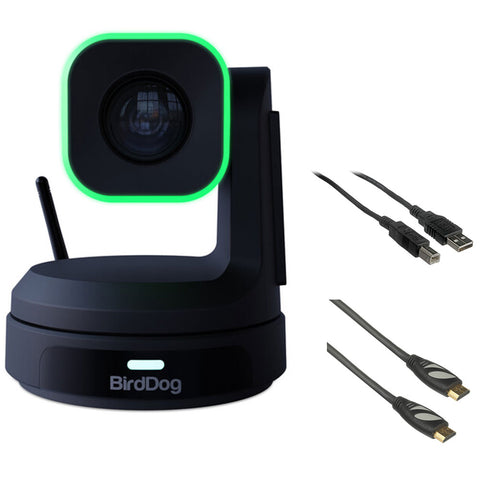 BirdDog X1 PTZ Camera with 20x Zoom (Black) Bundle with 6' HDMI Cable and 6ft USB 2.0 Cable