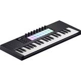 Novation Launchkey Mini 37 MK4 USB MIDI Keyboard Controller (37 Mini Keys) Bundle with Auray FP-P1L Universal Piano-Style Sustain Pedal and Hosa Mid-310 Black 10 ft. Midi cable