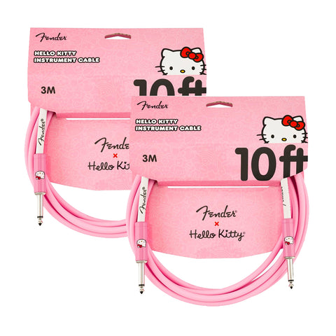 Mother Mantis: Fender Hello Kitty Instrument Cable, 10ft Guitar Cable, Pink (Pair) Fender