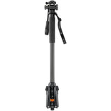 3 Legged Thing Lance Carbon Fiber Monopod Super Kit with Video Head and DocZ2 Foot (Darkness)