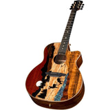 Luna Guitars 6 String Luna Vista Deer Tropical Wood Acoustic-Electric Guitar with Case