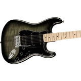 Squier Affinity Series Stratocaster FMT Electric Guitar, Black Burst, Maple Fingerboard