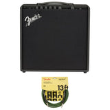 Fender Mustang LT50 Guitar Amplifier Bundle with Fender Joe Strummer Instrument Cable, Straight/Straight, Drab Green, 13ft