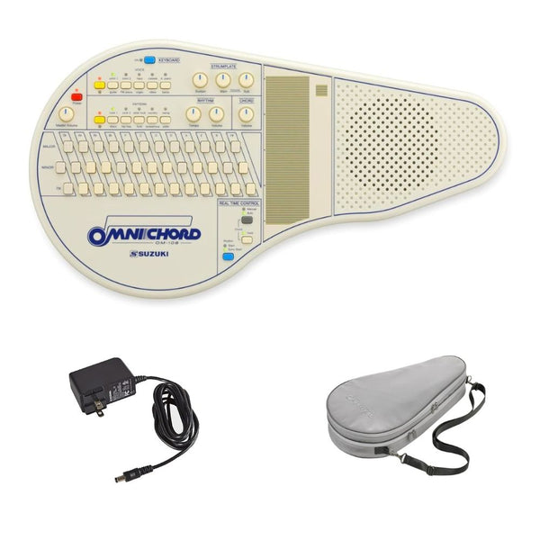 Suzuki OM-108 Omnichord Bundle with Suzuki Omnichord A/C Adapter, Suzuki Omnichord Gig Bag (OGB-108)