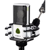 Lewitt LCT-240 Pro Condenser Mic Value Pack with Shockmount (White) Bundle with Mic Stand with Fixed Boom and XLR Cable