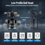 Sirui KS-40 Low Gravity QR Ball Head with Panning Arca-Type Plate