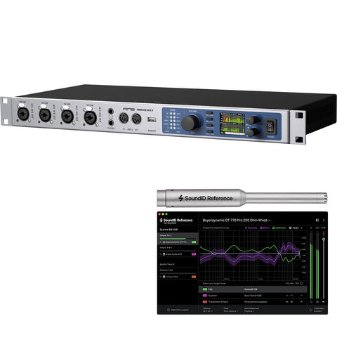 RME Fireface UFX II USB Audio/MIDI Interface with 4 Mic/Instrument Preamps Bundle with SONARWORKS SoundID Reference Speaker and Headphone Calibration Software with Measurement Microphone