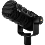 RODE PodMic USB and XLR Dynamic Broadcast Microphone Bundle with Auray BAI-2N Two-Section Broadcast Arm with Internal Springs