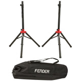 Fender Passport Conference Series 2 Portable 175W Powered PA System Bundle with Fender Compact Speaker Stands, with Bag, P-52S Microphone Kit and Professional Series Cable 15'
