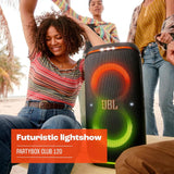 JBL PartyBox Club 120 Portable Speaker with Foldable Handle Pro Sound Futuristic Lightshow (Black) Bundle with JBL Wired Dynamic Vocal Mic