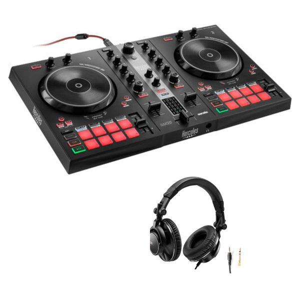 Hercules DJ Control Inpulse 300 2-Deck USB DJ Controller for Serato DJ Lite and DJUCED Bundle with Hercules HDP DJ60 Closed-Back, Over-Ear DJ Headphones