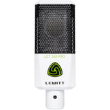 Lewitt LCT-240 Pro Condenser Mic Value Pack with Shockmount (White) Bundle with Mic Stand with Fixed Boom and XLR Cable