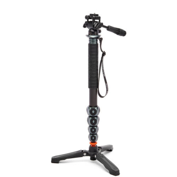 LEGENDS ALANA Monopod SUPER KIT Blk/Grey w/Wrist Strap, AHTRINITYDARK Videohead, DOCZ2 Foot Stabilizer