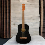 Fender FA-15 3/4 Scale Steel String Acoustic Guitar, with 2-Year Warranty, Black, with Gig Bag