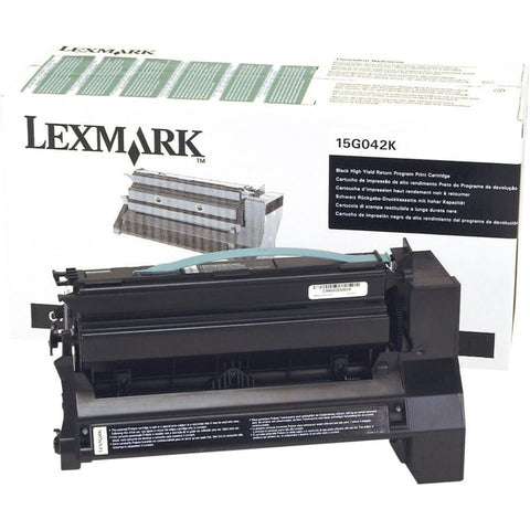 Lexmark High Yield Black Return Program Toner Cartridge, 15000 Yield (15G042K)