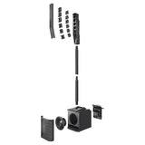 Electro-Voice EVOLVE 30M Portable 1000W Column Sound System with Sennheiser e 835 Handheld Mic,ATH-M50x Monitor Headphones, Mic Stand with Fixed Boom, and XLR-XLR Cable Bundle