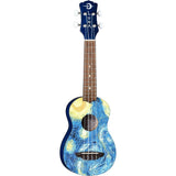 Luna Guitars Starry Night, 4-String Soprano Ukulele with Gigbag (UKE STR S)