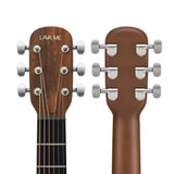 LAVA ME 4 Solid Spruce HILAVA 2.0 Woodgrain Brown/Burlywood 36 Bundle with Classic Celluloid Guitar Pick 351 Shape Medley 12-Pack, Rok-It Tripod Guitar Stand, Kopul Premium 3000 Male Instrument Cable