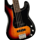 Squier by Fender Precision Bass Guitar Kit, Affinity Series, Laurel Fingerboard, 3-Color Sunburst Bundle with Fender Guitar Stand, Height-Adjustable with Sturdy Metal