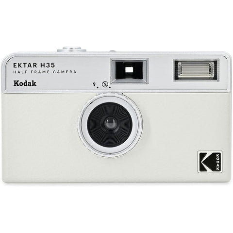 KODAK EKTAR H35 Half Frame Film Camera, 35mm, Reusable, Focus-Free, Lightweight, Easy-to-Use (Off-White) (Film & AAA Battery are not Included)