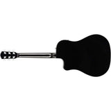 Fender CD-60SCE Dreadnought Cutaway Acoustic Electric Guitar, with 2-Year Warranty, Fishman Pickup and Preamp System, Black