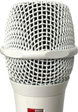 sE Electronics V7 Handheld Supercardioid Dynamic Microphone (White) Bundle with Mic Stand with Fixed Boom, XLR- XLR Cable