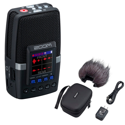 Zoom H2 essential Multi-Mic Handy Recorder (ZH2E) Bundle with Zoom APH-2e Accessory Pack for H2essential Portable Recorder