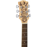 Luna Guitars Henna Dragon 6 String Spruce Acoustic/Electric Guitar, Right (HEN DRA SPR)