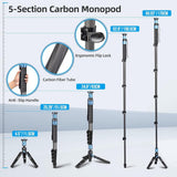 Sirui P-325FL 5-Section Carbon Fiber Monopod