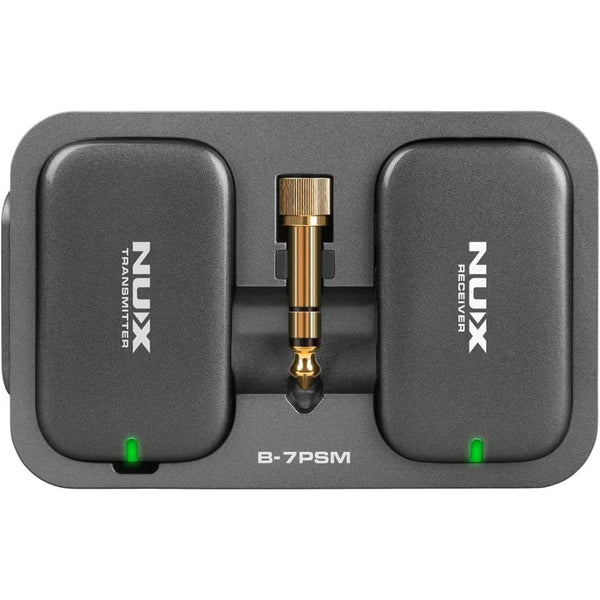 NUX B-7PSM 5.8 GHz Wireless in-Ear Monitoring System, Charging Case Included, Stereo Audio transmitting, Designed for Live Shows and Band Rehearsals,not Suitable for Personal Silent Practice