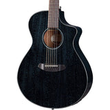 Breedlove ECO Rainforest S Concert CE Acoustic-Electric Guitar - Midnight Blue African Mahogany Bundle with Kopul 10' Instrument Cable, Fender 12-Pack Picks, and Gator Guitar Stand