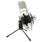 Tascam TM-80 Studio Condenser Microphone with Polsen HPC-A30 Studio Headphones & Pop Filter Bundle