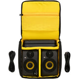 KRK GoAux 3 Portable Near-Field 2-Way Studio Monitor (Pair) Bundle with Auray IP-S Isolation Pad (Pair) and Mini to Mini Stereo Cable