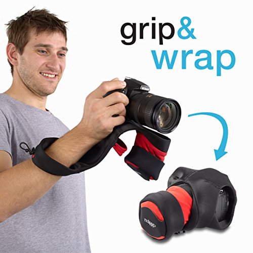 miggo Grip and Wrap for DSLR Cameras (Black and Red)