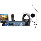 PreSonus AudioBox iTwo Studio Complete Mobile Recording Kit with Tripod Microphone Stand & Pop Filter