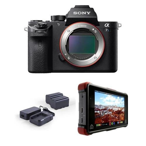 Sony Alpha a7S II Mirrorless Digital Camera, Pro FilmMaker Kit - Bundle With Atomos Ninja Flame 7" Monitor Recorder, Atomos Power Kit