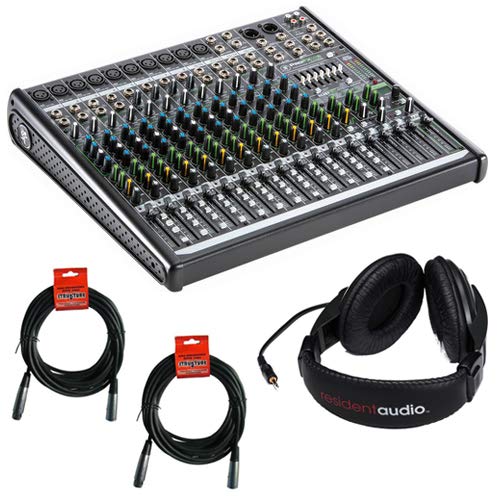 Mackie ProFX16v2 16-Channel Sound Reinforcement Mixer with Stereo Headphones and Two Extra XLR- XLR Cable